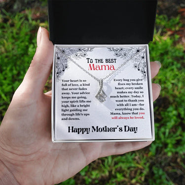 To The Best Mama - Alluring Beauty Necklace - Gift Set - SLPMAE0003 - Sunshine Letters Co